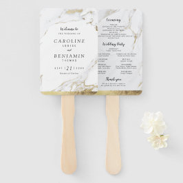 Imitate Gold Marmor Luxus moderne Hochzeitsfeier Fächer