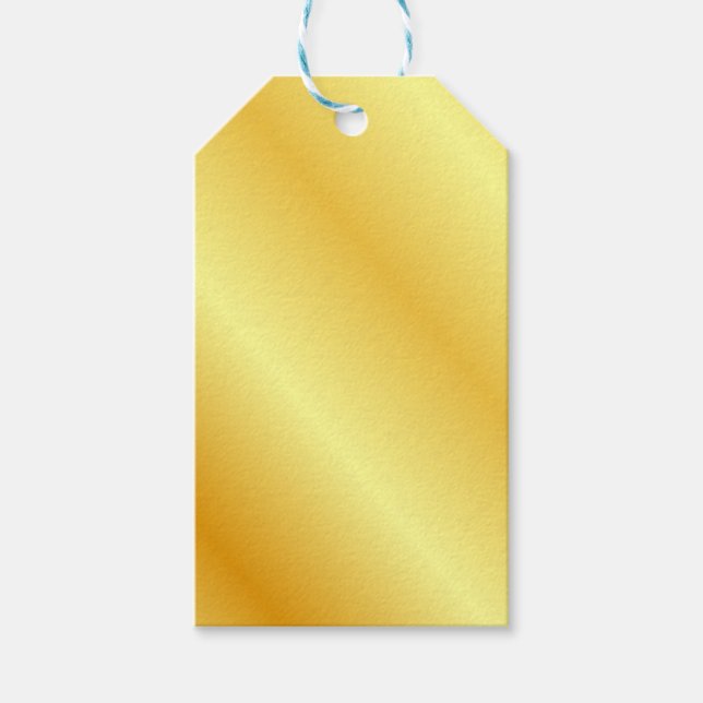 Imitate Gold Metallic Look Blank Template Elegant Geschenkanhänger (Vorderseite)