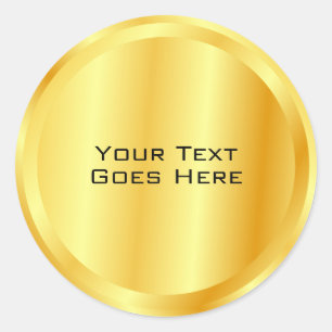 Imitate Gold Metallic Look Custom Template Runder Aufkleber