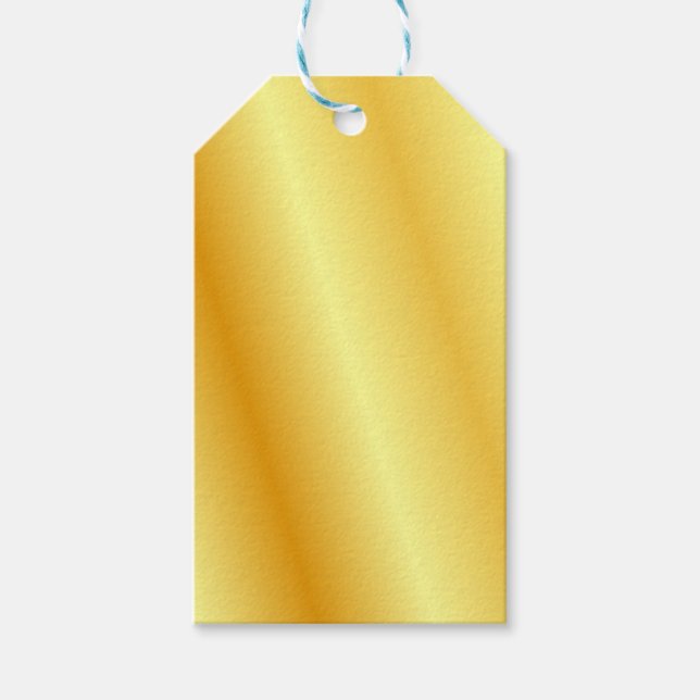 Imitate Gold Metallic Look Elegante Leere Vorlage Geschenkanhänger (Vorderseite)