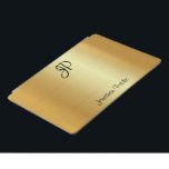 Imitate Gold Metallic Look Kalligraphie Mit Monogr iPad Pro Hülle<br><div class="desc">Imitate Gold Metallic Look Kalligraphie Mit Monogramm Moderne elegante Vorlage iPad Pro Abdeckung,  iPad Hüllen & Covers.</div>