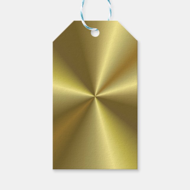Imitate Gold Metallic Look Leere Elegante Vorlage Geschenkanhänger (Vorderseite)