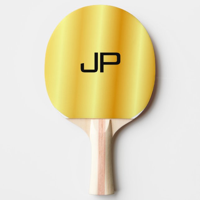Imitate Gold Metallic Look Monogram Individuelle N Tischtennis Schläger (Vorderseite)