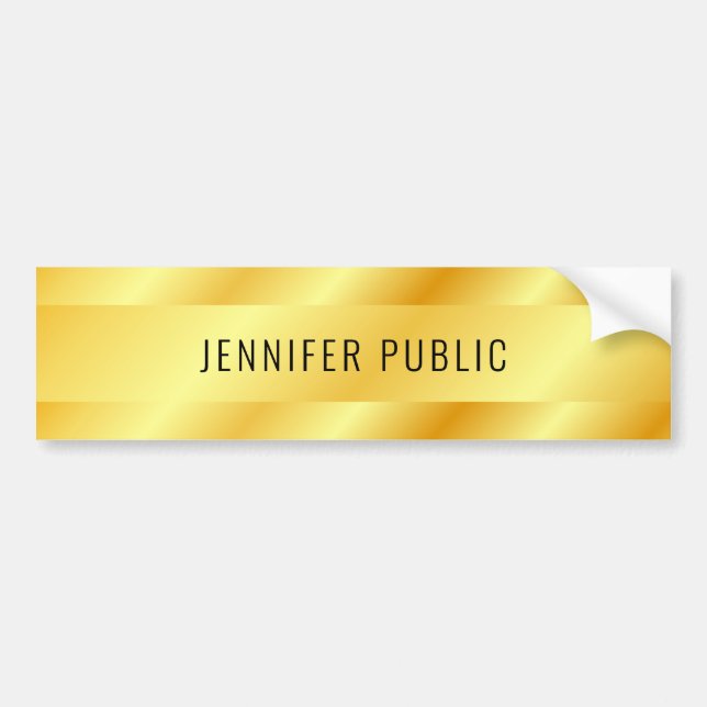 Imitate Gold Metallic Look Personalisiert Elegant Autoaufkleber (Vorne)