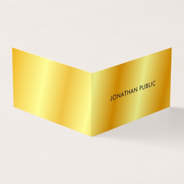 Imitate Gold Metallic Look Template Moderne Elegan Visitenkarten (Vorderseite)