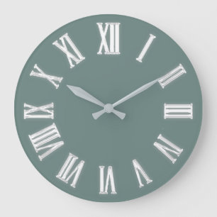 Imitate Gold Metallic Minimal römische Anzahl Minz Große Wanduhr