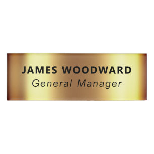 Imitate Gold Metallmitarbeiter Magnetic Namenschild