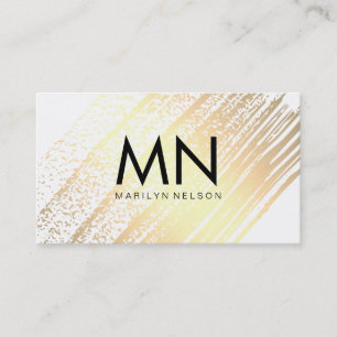 Imitate Gold mit Chic Monogram gespürt Visitenkarte