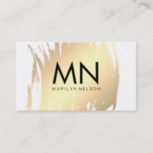 Imitate Gold mit Chic Monogram gespürt Visitenkarte