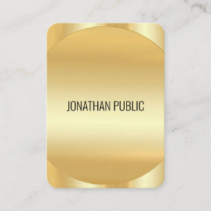 Imitate Gold Modern Elegantes Template Custom Luxu Visitenkarte