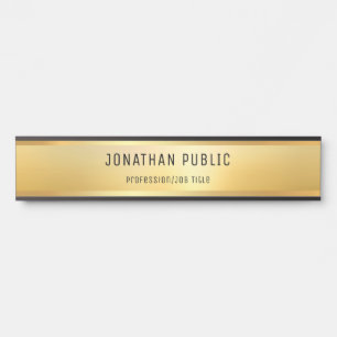 Imitate Gold Modern Glamour Template Trendy Türschild