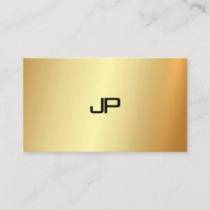 Imitate Gold Moderne Berufliche Monogram Elegant Visitenkarte