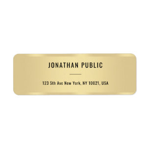 Imitate Gold Moderne einfache Template-Rücksendead