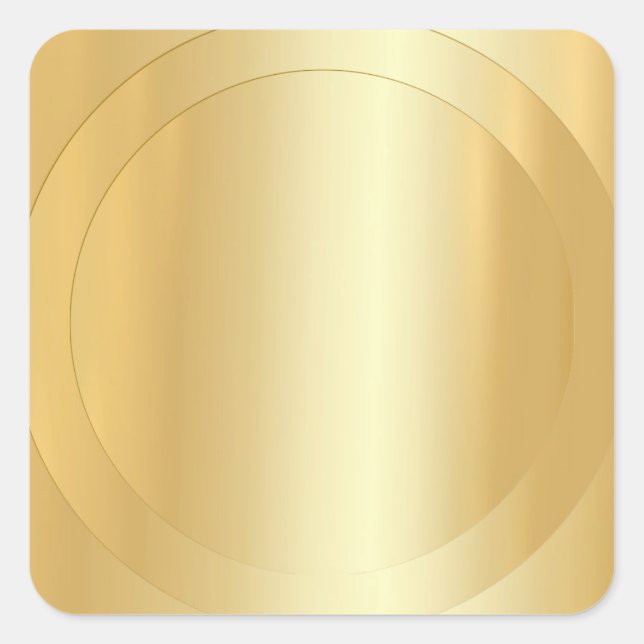 Imitate Gold Moderne Hinzufügen einer Blindvorlage Quadratischer Aufkleber (Vorderseite)