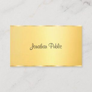 Imitate Gold Moderne, kalligraphische Designvorlag Visitenkarte