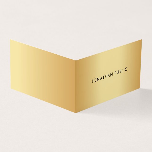 Imitate Gold Moderne Minimalistische Elegante Vorl Visitenkarten (Vorderseite)