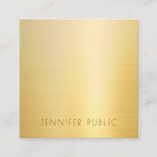 Imitate Gold Moderne Minimalistische Elite-Vorlage Quadratische Visitenkarte