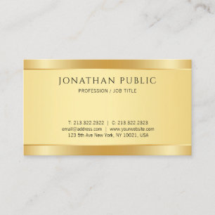 Imitate Gold Modernes einfaches Design Elegante Vo Visitenkarte