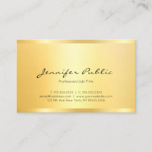 Imitate Gold Modernes Minimalistisches Elegantes B Visitenkarte