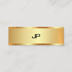 Imitate Gold Monogram Beruflich Elegant Moderne Mini Visitenkarte
