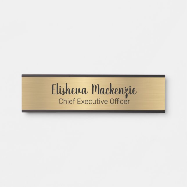 Imitate Gold Office Türsignaturen Namensplatte Türschild (Vorderseite )