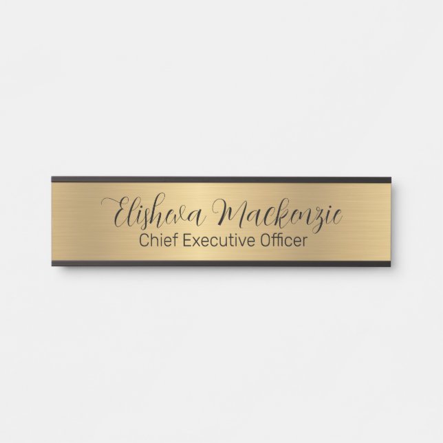 Imitate Gold Office Türsignaturen Namensplatte Türschild (Vorderseite )