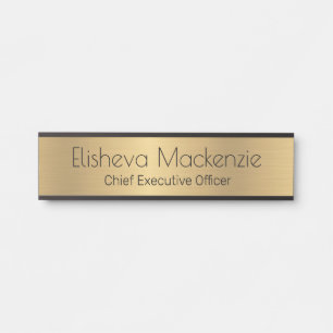 Imitate Gold Office Türsignaturen Namensplatte Türschild