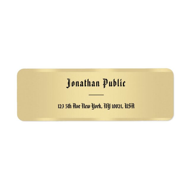 Imitate Gold Old Style Text Script Template Elegan (Vorne)