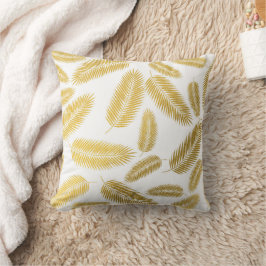 Imitate Gold Palm Blätter Muster Kissen