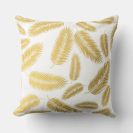Imitate Gold Palm Blätter Muster Kissen