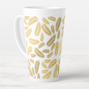 Imitate Gold Palm Blätter Muster Milchtasse
