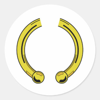 Imitate Gold Piecing Runder Aufkleber