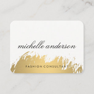 Imitate Gold Pinselgrau Visitenkarte