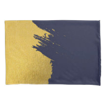 Imitate Gold Pinselstriche mit Navy Blue Backgroun