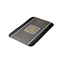 Imitate Gold Polka Dots auf Grau Gradient Badematte