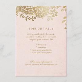 Imitate Gold Schwarze Eleganz Hochzeitskarte Begleitkarte