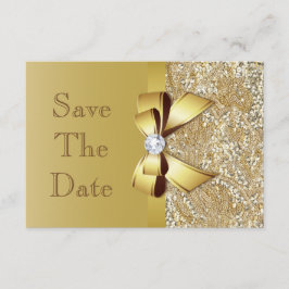 Imitate Gold Sequins Leben gerufen und Bow Wedding Save The Date