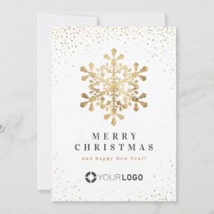 Imitate Gold Snowflakes Weihnachtskarten Einladung