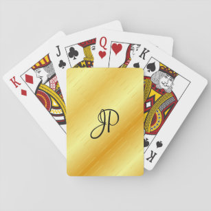 Imitate Gold Template Mit Monogramm Elegant Trendy Spielkarten