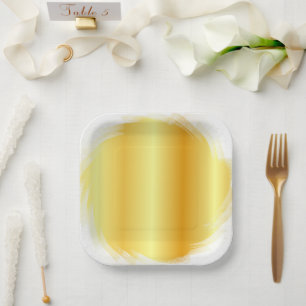 Imitate Gold Trendy Eleganter Glamour Template Pappteller