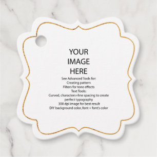 Imitate Gold Trim, DIY Custom Extravagant Square G Geschenkanhänger