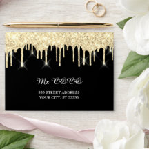 Imitate Gold Tropfen Hochzeit Black Corporate