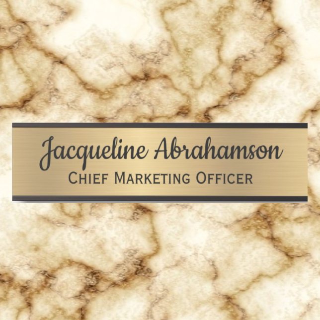 Imitate Gold und Black Office Türzeichen Kein Logo Türschild (Von Creator hochgeladen)