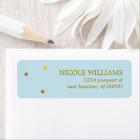 Imitate Gold und Blue Confetti Dots