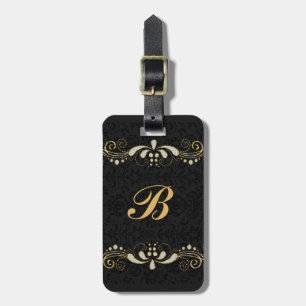 Imitate Gold und Glitzer Blumenspitze Gepäckanhänger