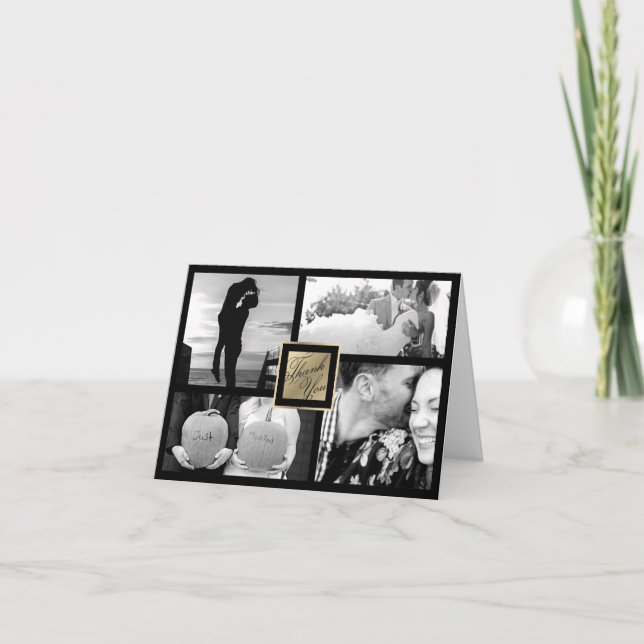 Imitate Gold Vielen Dank für Ihr Hochzeitsszenario Dankeskarte (Vorderseite)