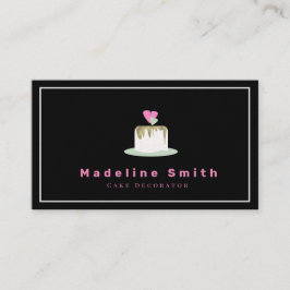Imitate Gold Wedding Cake Baker Logo Baker Visitenkarte