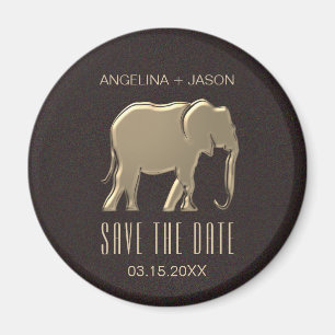 Imitate Gold Wedding speichern das Datum der Einla Magnet