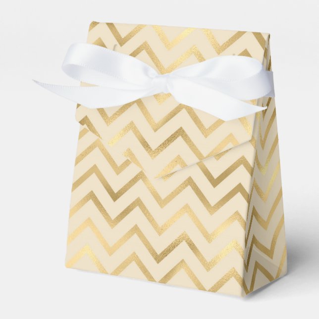 Imitate Gold Zickzack Muster Geschenkschachtel (Vorderseite)