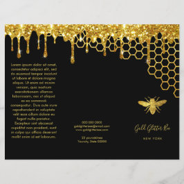 Imitate Goldbroschüre Glitzer
